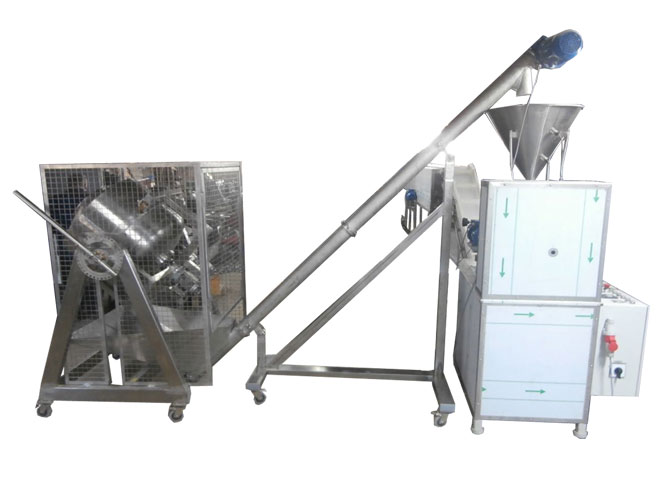 mieszalnik z podajnikiem i ekstruderem